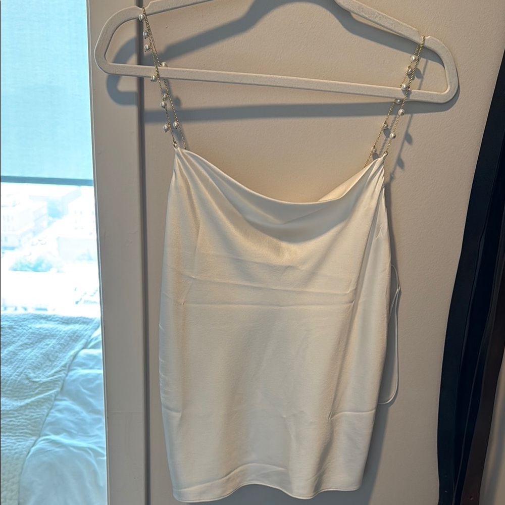 Cami NYC Cream Camisole with Draped Neckline